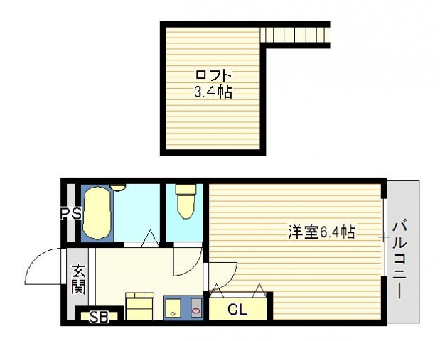 アミティエ山手 [ロフト付]の間取り