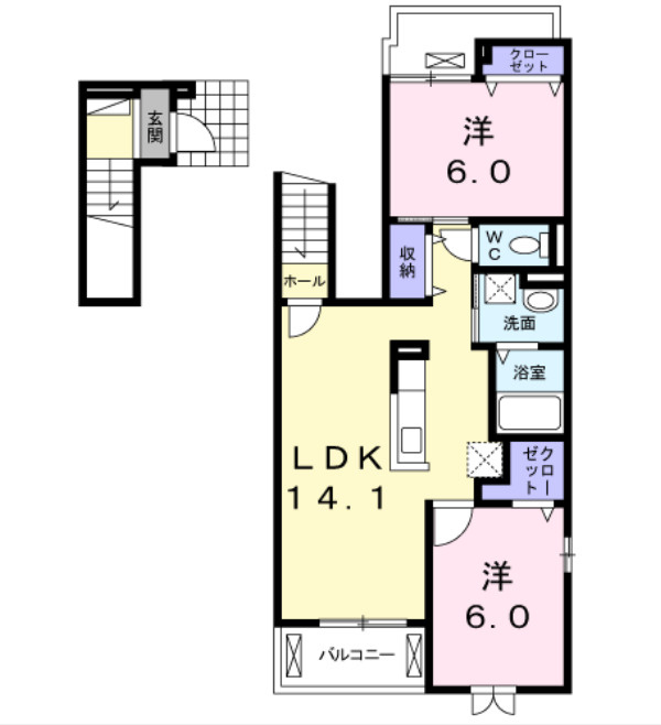 アイランド花月 Ⅲの間取り