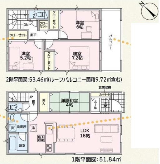明石市二見町西二見　第23期　新築一戸建ての間取り|6号地