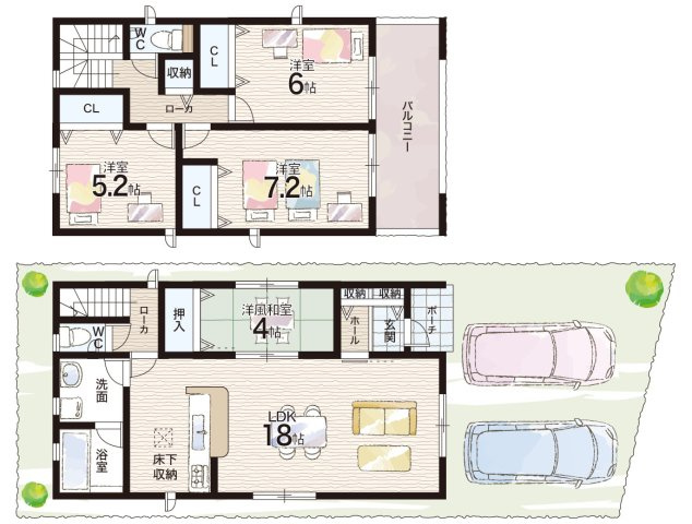 明石市二見町西二見　第23期　新築一戸建ての間取り|6号地