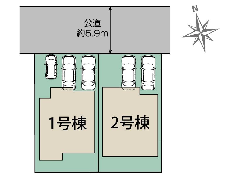知多郡東浦町石浜田之助6番34『仲介手数料無料』新築一戸建て・建売の区画図