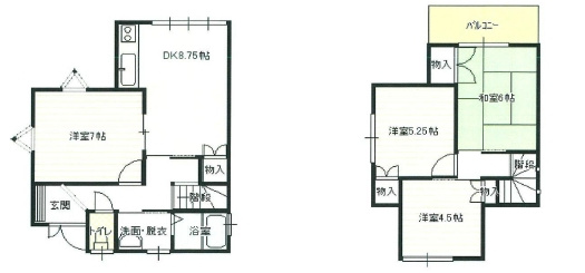 川越市的場541貸家の間取り