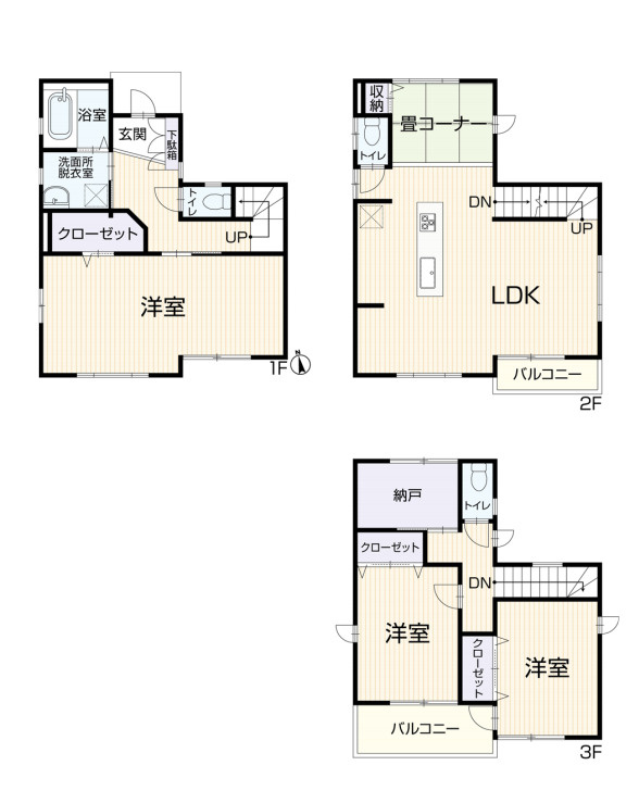 さいたま市北区別所町　中古戸建の間取り|さいたま市北区別所町　中古戸建・3LDK・土地面積105.20m2・建物面積121.86m2