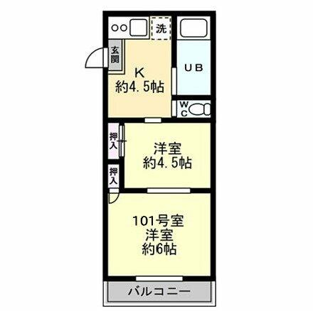 【間取り】 | コーポ白楽
