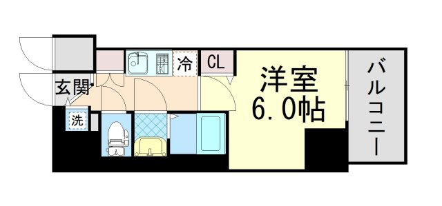 プレサンス三宮エレガンシアの間取り