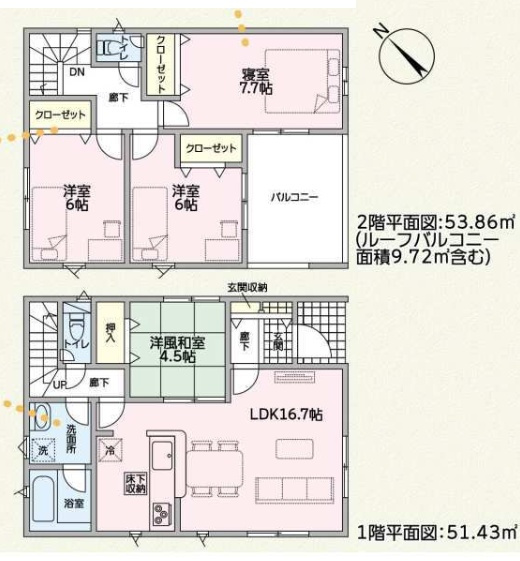 明石市二見町西二見　第23期　新築一戸建ての間取り|7号地