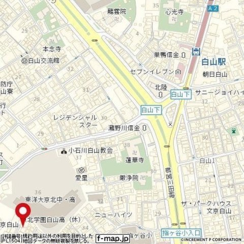 プレール・ドゥーク文京白山の地図