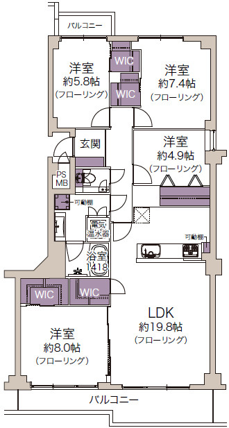 メゾン白鶴の間取り