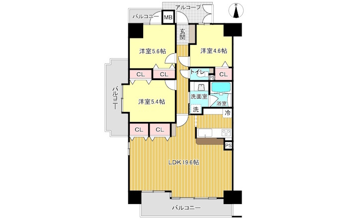 藤和シティコープ岐阜【9階】の間取り
