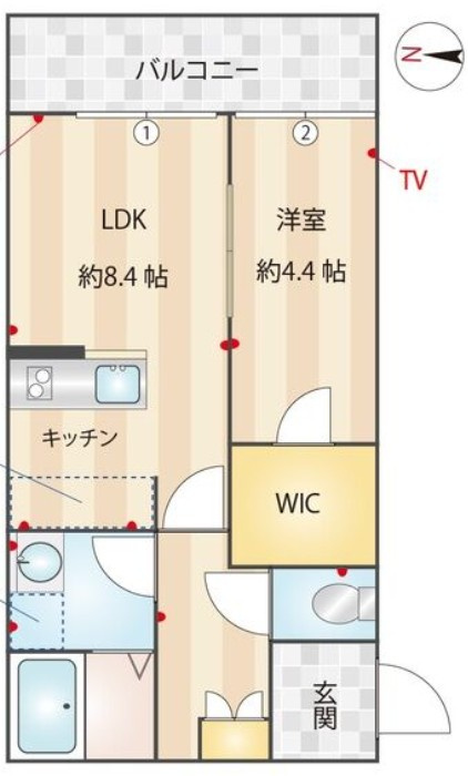 ソラーナ岸田堂の間取り