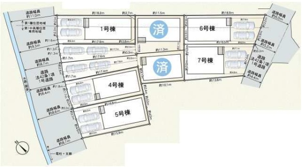 明石市二見町西二見　第23期　新築一戸建ての区画図|全7区画