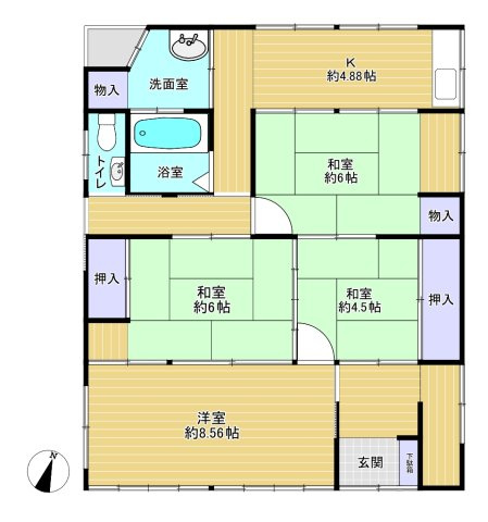 越谷市相模町7丁目　中古戸建の間取り