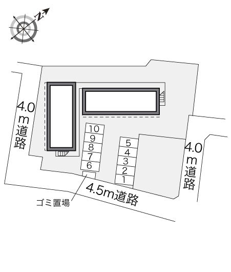 レオパレスペイサージュの区画図