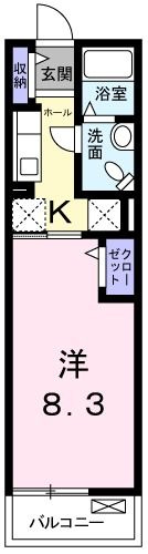 羽村市小作台２丁目の賃貸マンションの間取り