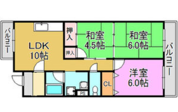 第3清風ハイツの間取り