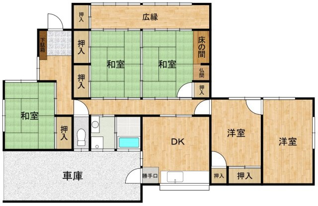 【間取り】 | 西岐波江頭中古住宅