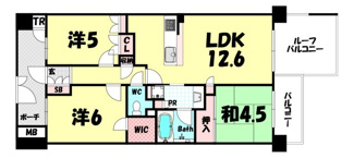 【間取り】 | コスモ六甲ガーデンフォート
