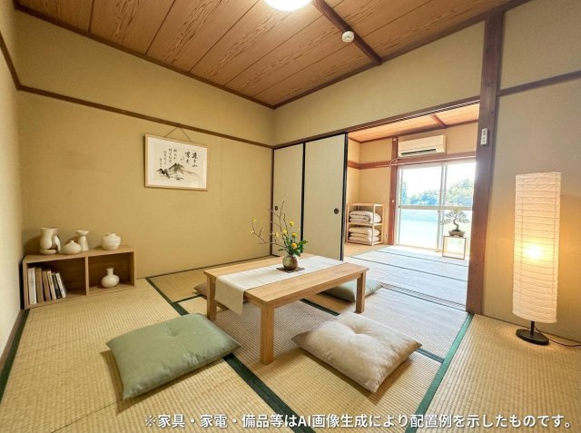 【和室】 | 第一花園荘 | 南向き和室6帖☆収納スペースがあります♪エアコン付きで1年中快適に過ごせますね☆