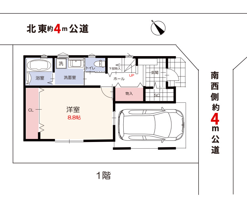 鶴ヶ島市　鶴ヶ丘４期の間取り|1F