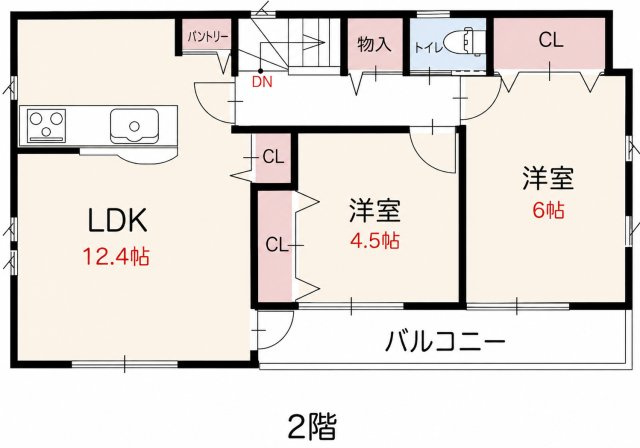 鶴ヶ島市　鶴ヶ丘４期の間取り|2F