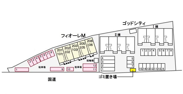 フィオーレ Mの区画図