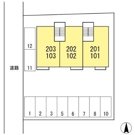 アカデミーO.S.の区画図