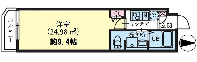 【間取り】 | スマートＶＩＬＬＡ千鳥 | １Ｋ
