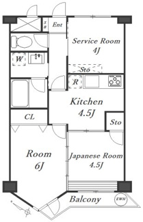 【間取り】 | ライオンズマンション平塚第３ | 収納豊富な2SK