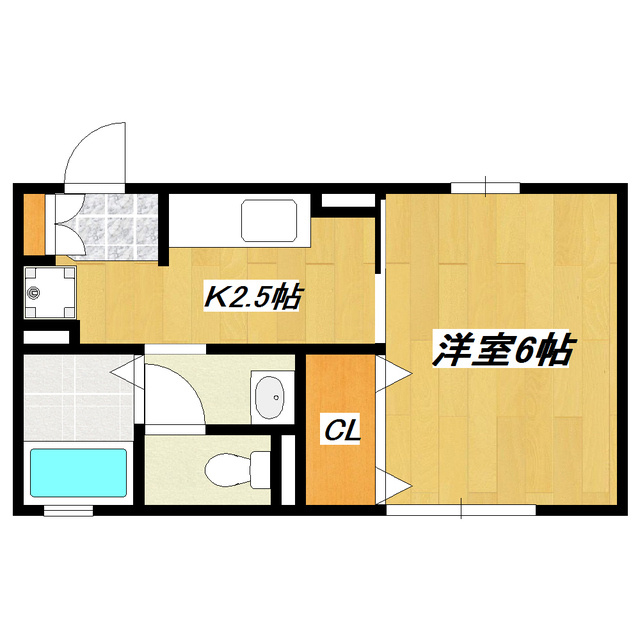ドルフクレセント　参番館の間取り|角部屋なので２面採光！