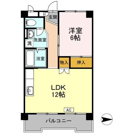長瀬マンション　Ⅰ棟の間取り