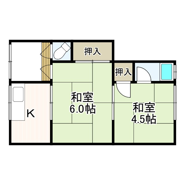 山中田アパートの間取り