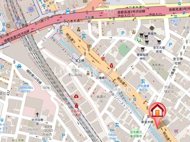 【地図】パークフラッツ渋谷代官山