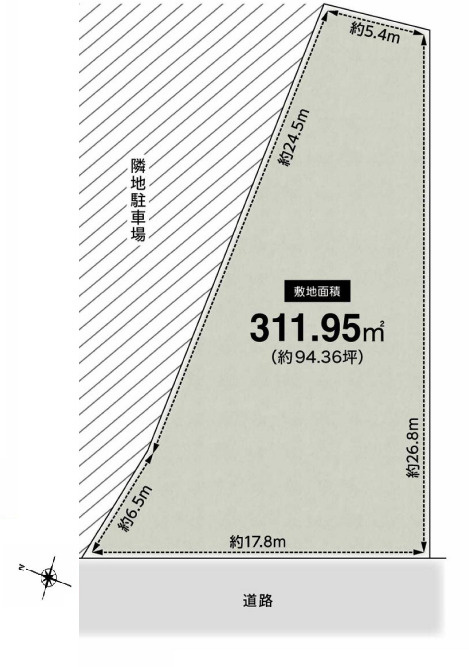 箕面市粟生新家５丁目　土地