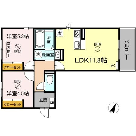 ラ　フィオーレの間取り