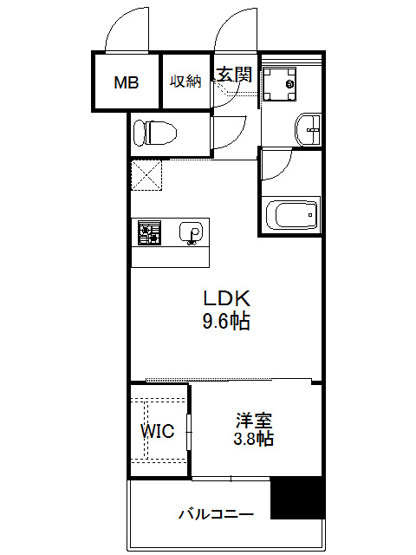 【間取り】 | 新品家具付きマンション千代26(KaGood福岡) | ※間取りと異なる場合は現状を優先します。