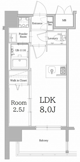 【間取り】 | 新品家具付きマンション港2(KaGood福岡) | ※間取りと異なる場合は現状を優先します。