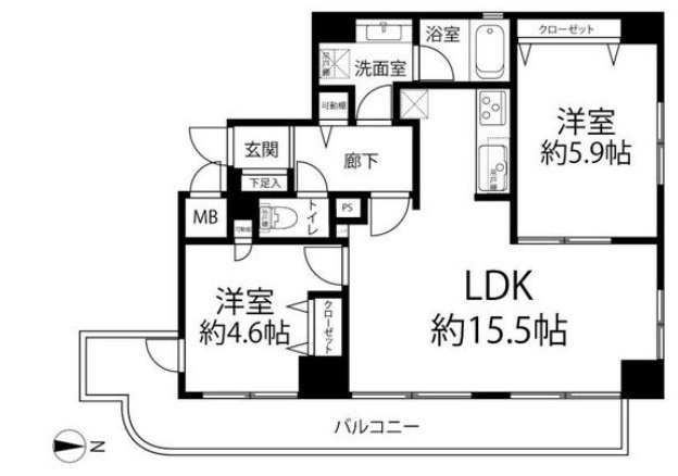 グランレーブ新丸子の間取り