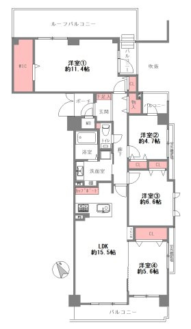 ファミール甲子園浦風町の間取り|※現況と図面が異なる場合現況を優先いたします。