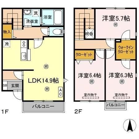 リースランド今　A棟の間取り