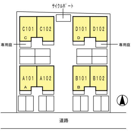 リースランド今　A棟の区画図