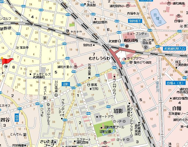 カーサ鹿手Ⅱの地図