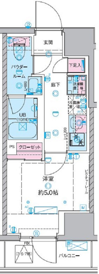 【間取り】 | ジェノヴィア桜上水Ⅱ