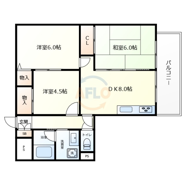 クラール・プラッツ　阪南小学校区の間取り|クラールプラッツ　間取り