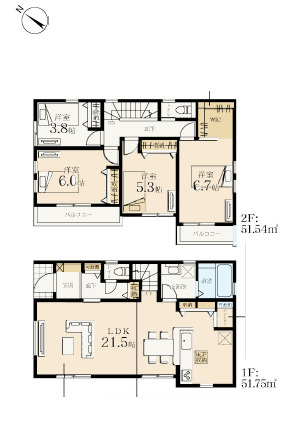 伊勢原市沼目5丁目　新築戸建　全2棟2号棟