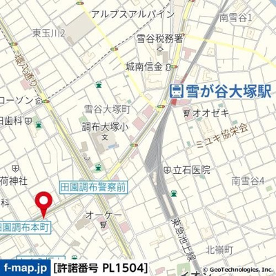 【地図】 | ビィ・フォルマ田園調布