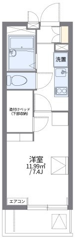 【間取り】 | レオパレスＨＡＰＰＩＮＥＳＳⅤ | 代表的な間取のため実際の間取とは異なる場合があります