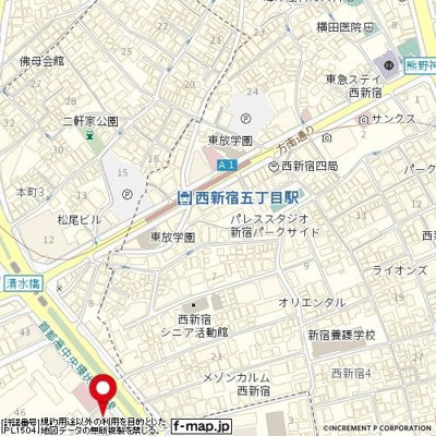 【地図】 | トップ・ルーム新宿公園第２