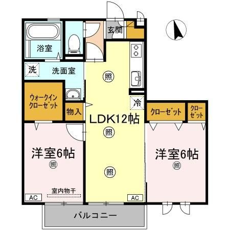 メゾン　エミグラント　A棟の間取り