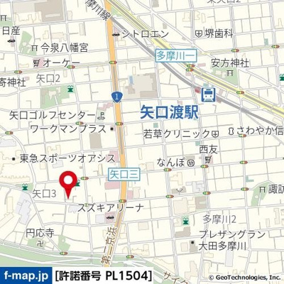 【地図】 | ルーブル多摩川弐番館