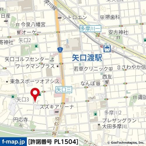 【地図】 | ルーブル多摩川弐番館